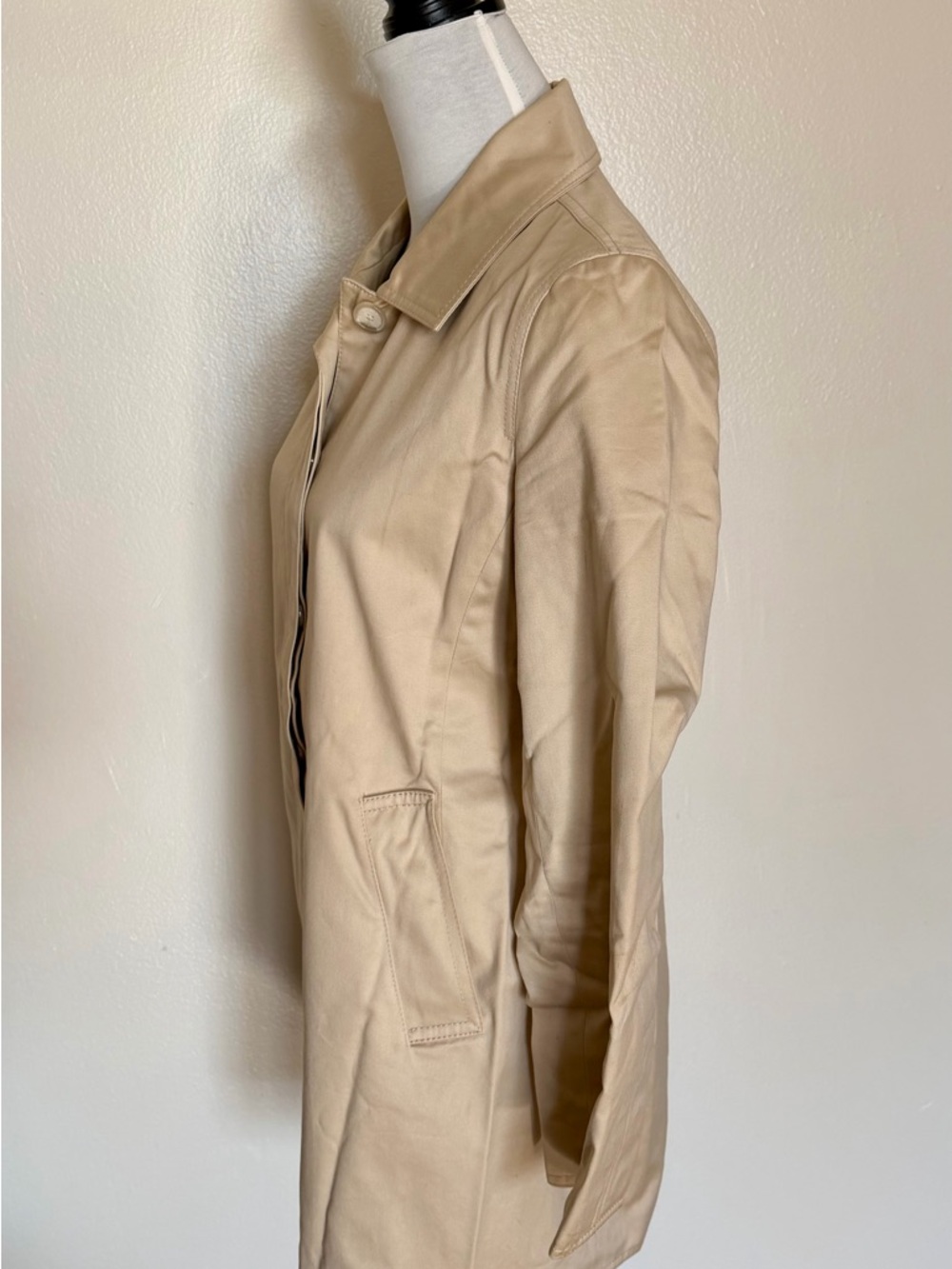Coach Beige Single-Breasted Trench Coat - Picture 3 of 12